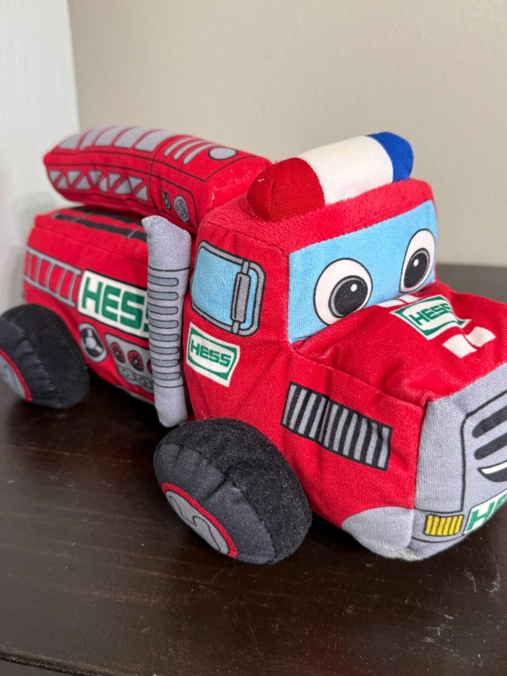 My First Hess Truck 2020 Fire Truck Light Up Sounds Plush Toy Tested & Working